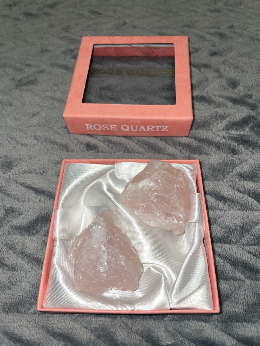 Rose Quartz Decorative Crystal Set - Pink
